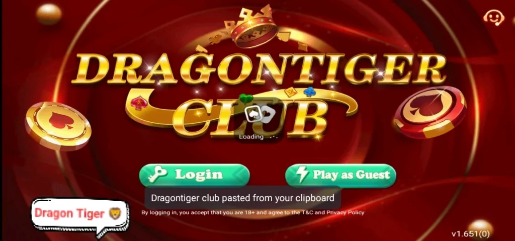 Dragon Tiger Club Interface