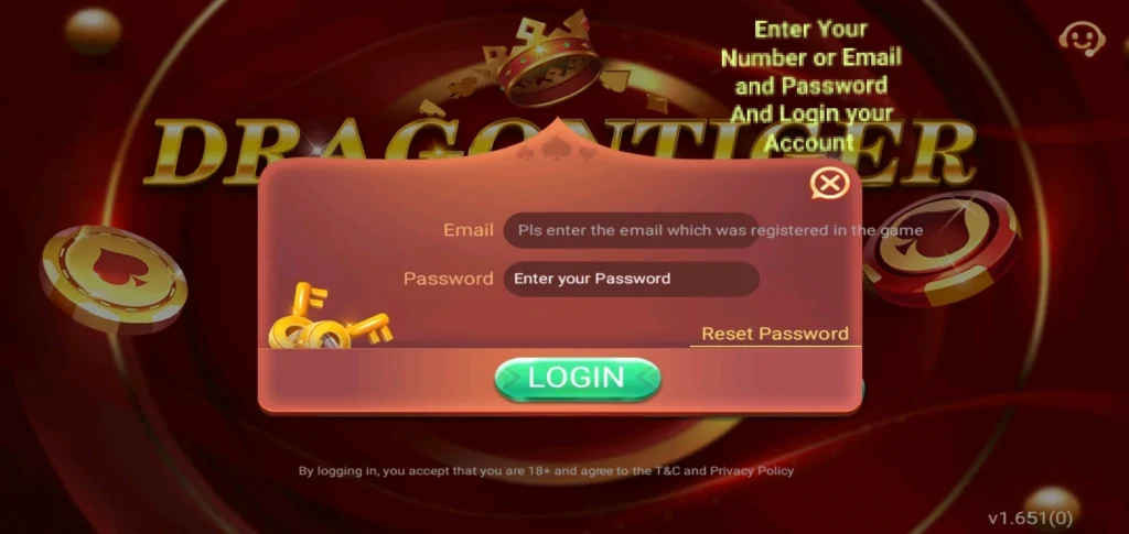 Dragon Tiger Club Login